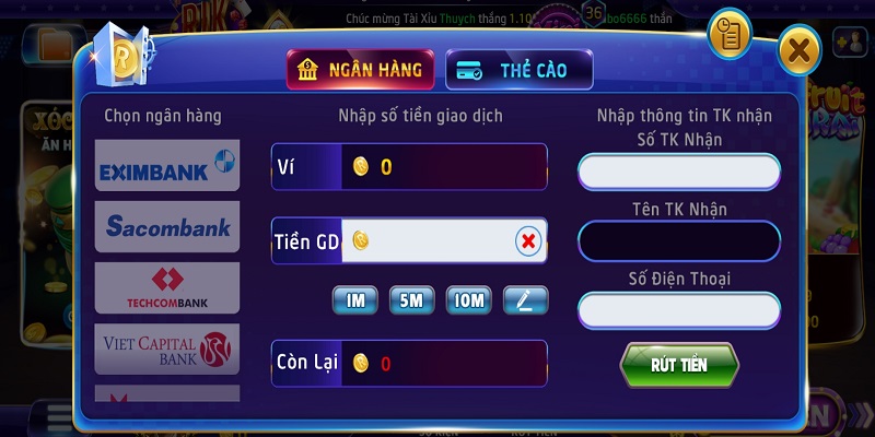 Tôi có thể rút tiền Rikvip bằng cách nào?